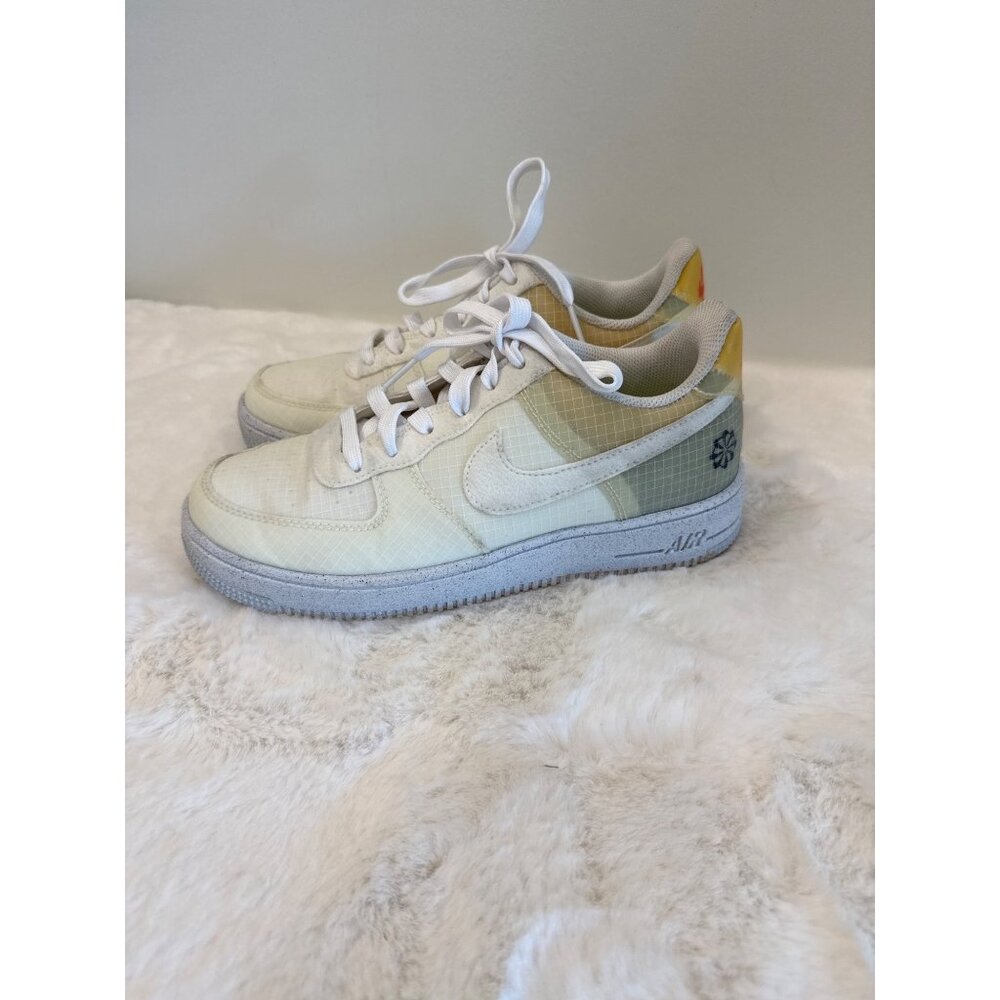 Nike Air Force 1 Crater GS 'Move To Zero - White Orange' DH4339-100 size 6.5Y - Picture 2 of 10